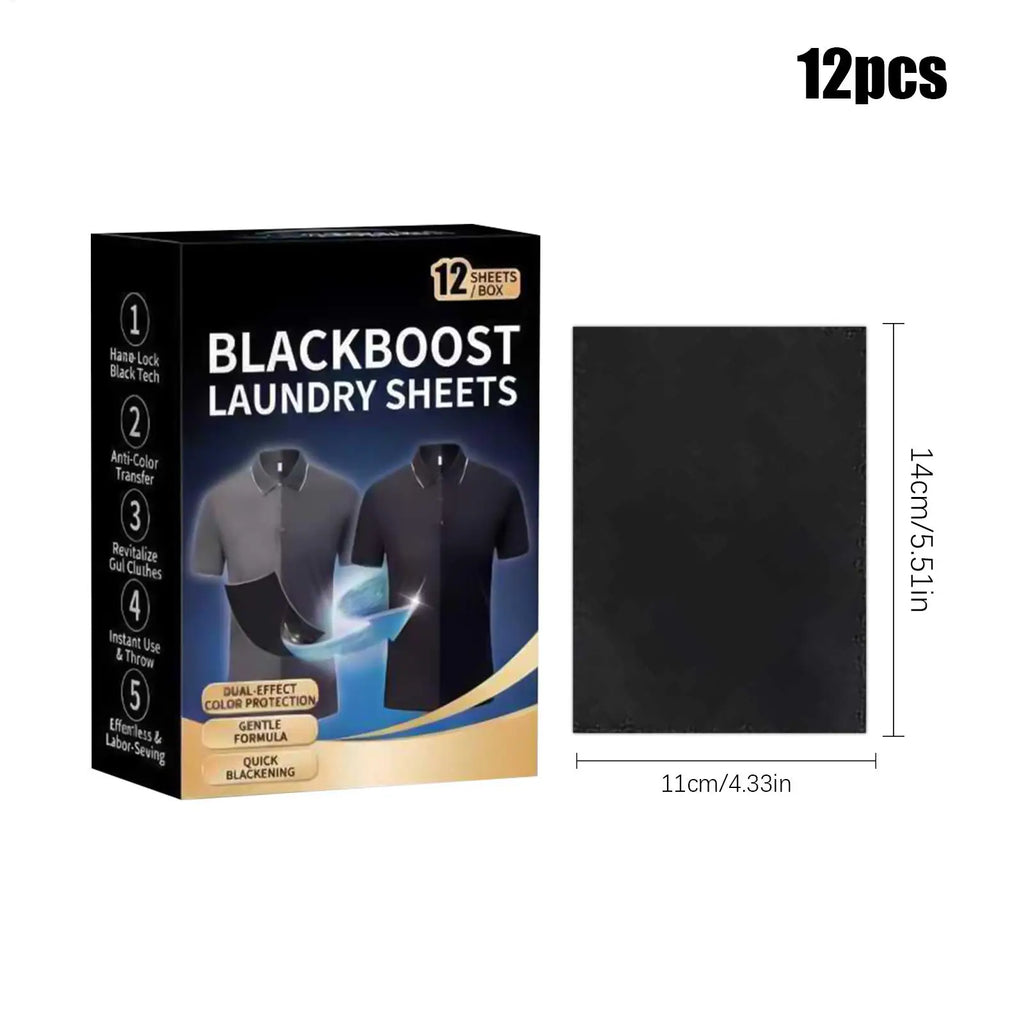 Black Fabric Dye Laundry Sheets – 12 Pcs Darkening Textile Dye