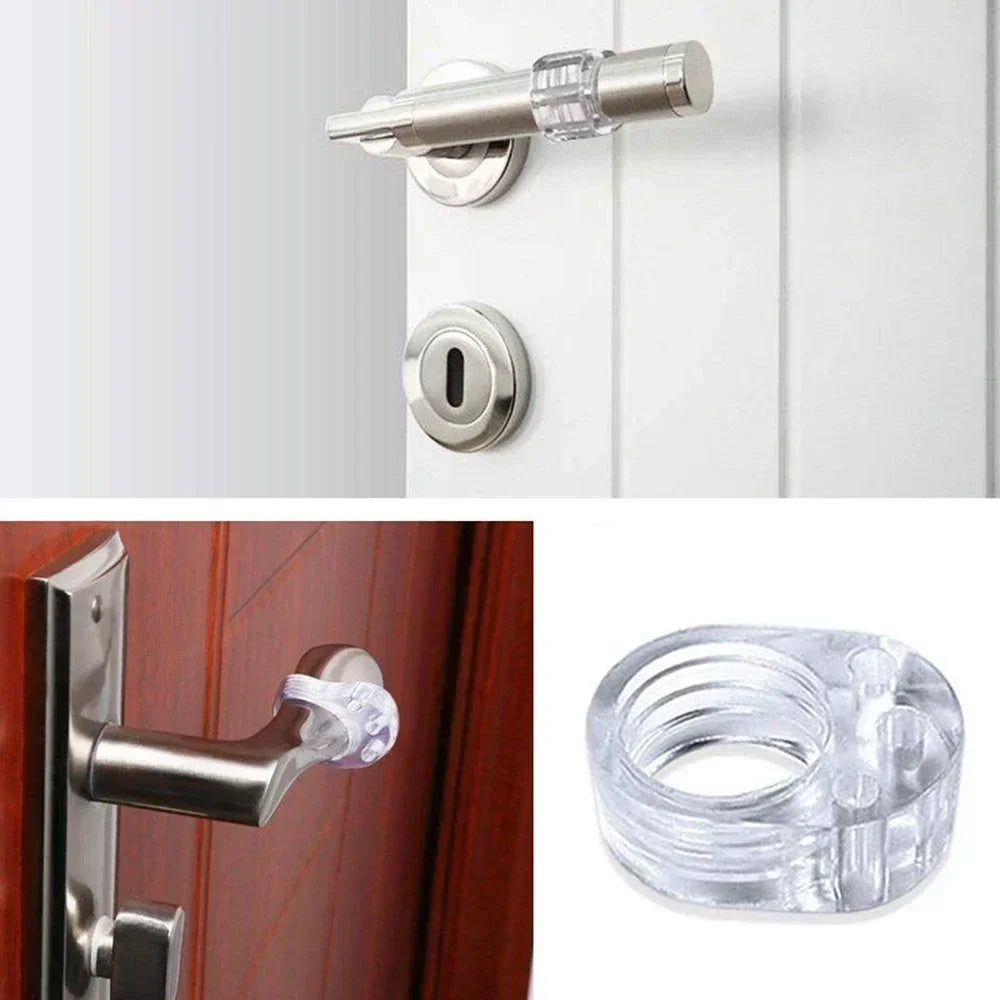 Transparent Silicone Door Stop Wall Protector – Baby Safety