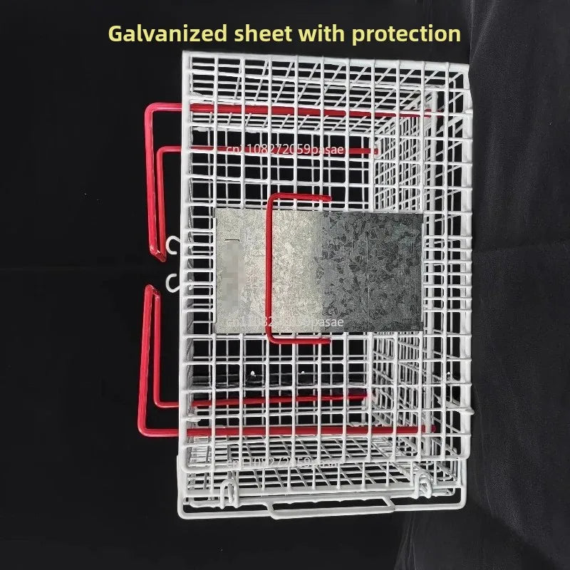 White Stainless Steel Cat Restraint Bathing Cage | Model C01