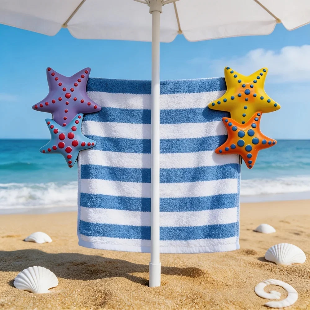 Windproof Beach Towel Clips for Chairs, Racks & Patio