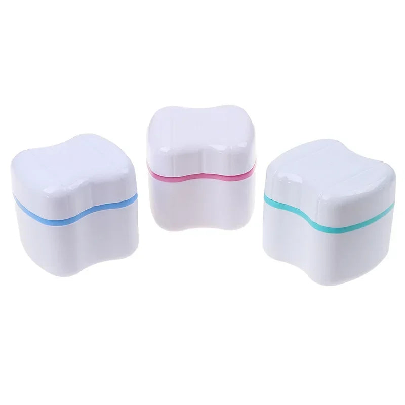 Denture Storage & Cleaning Box | Portable PP Case with Net