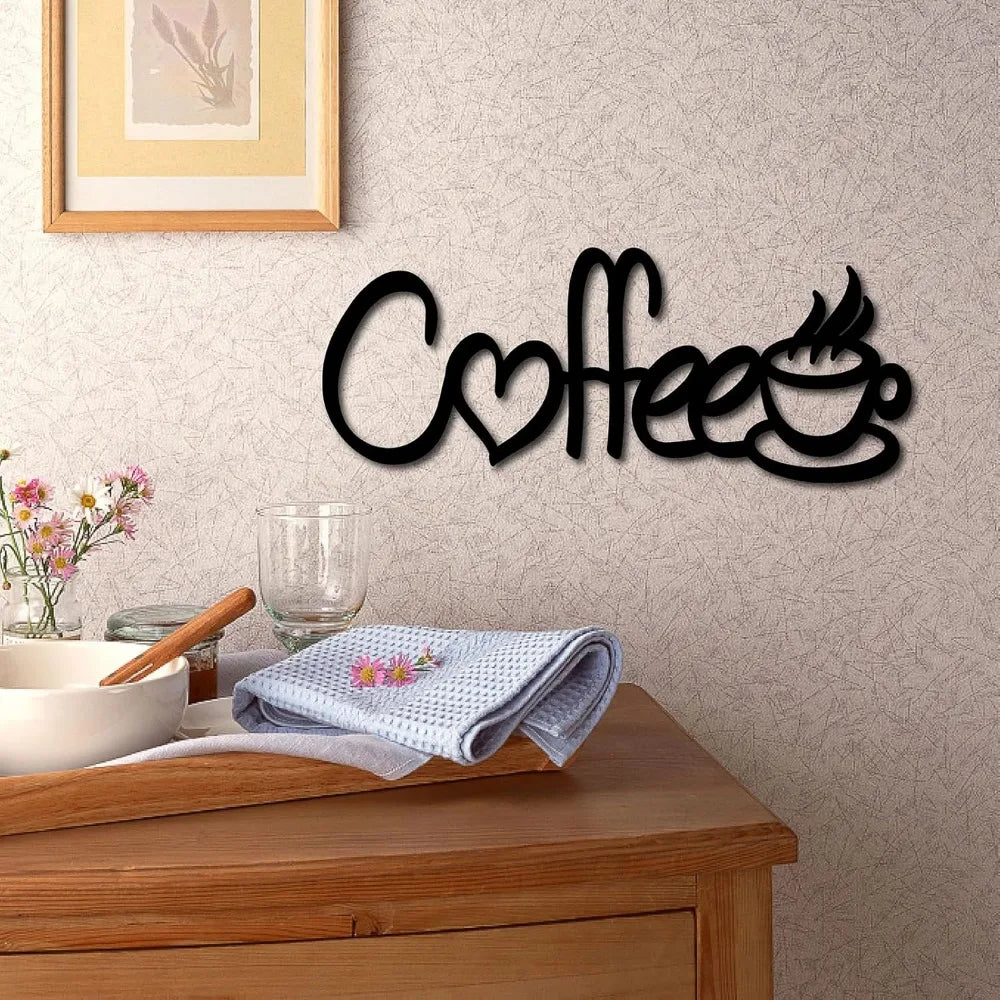 Laser Cut Wood Coffee Sign – Wooden Wall Art Décor 11.8"