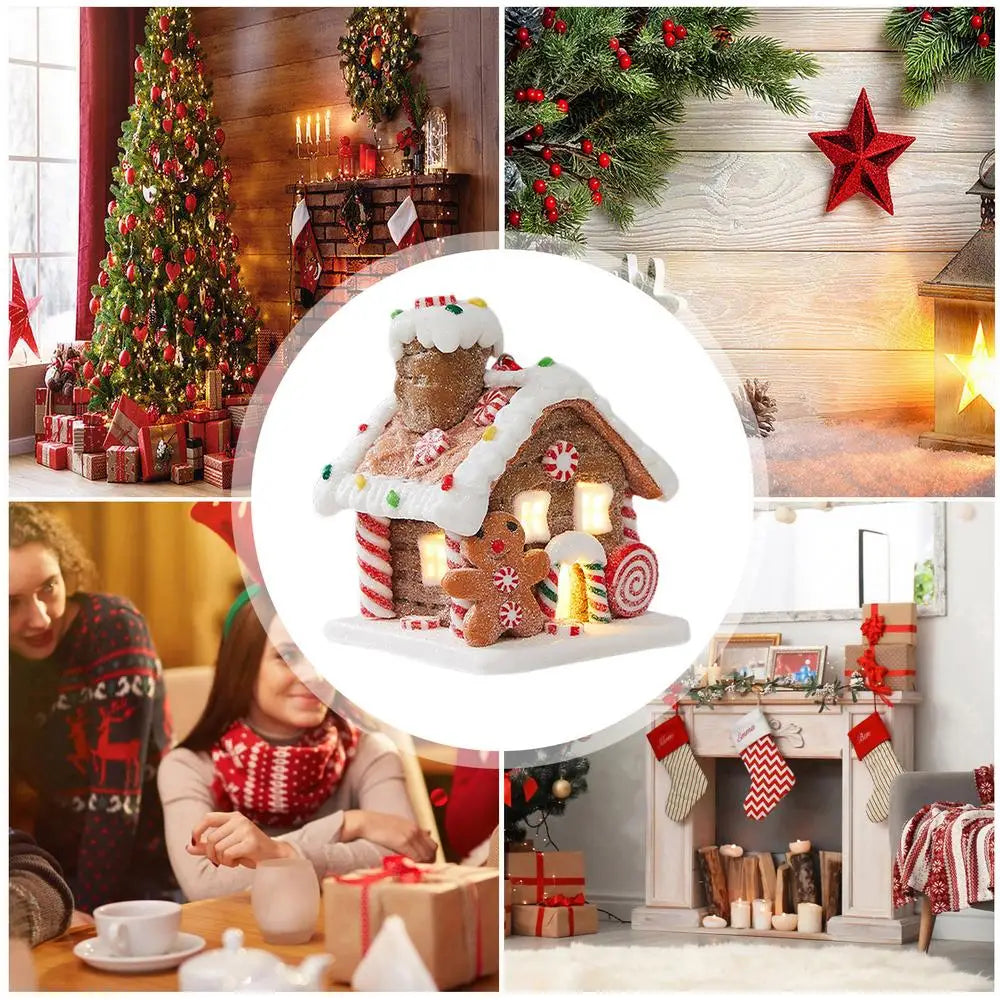 LED Gingerbread House Christmas Decoration | Glowing Ornament