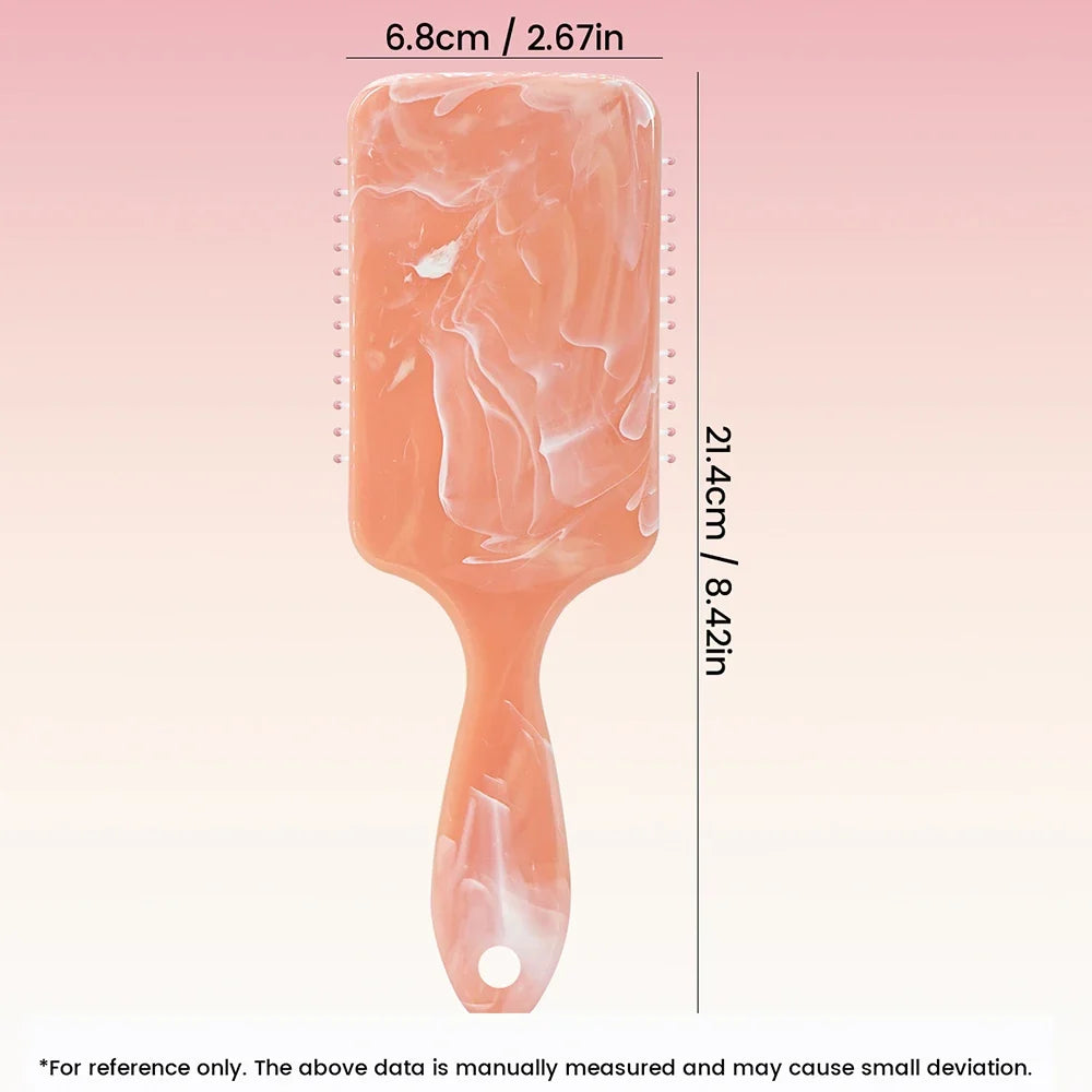 Marble Air Cushion Hairbrush – Anti-Static Detangling Comb