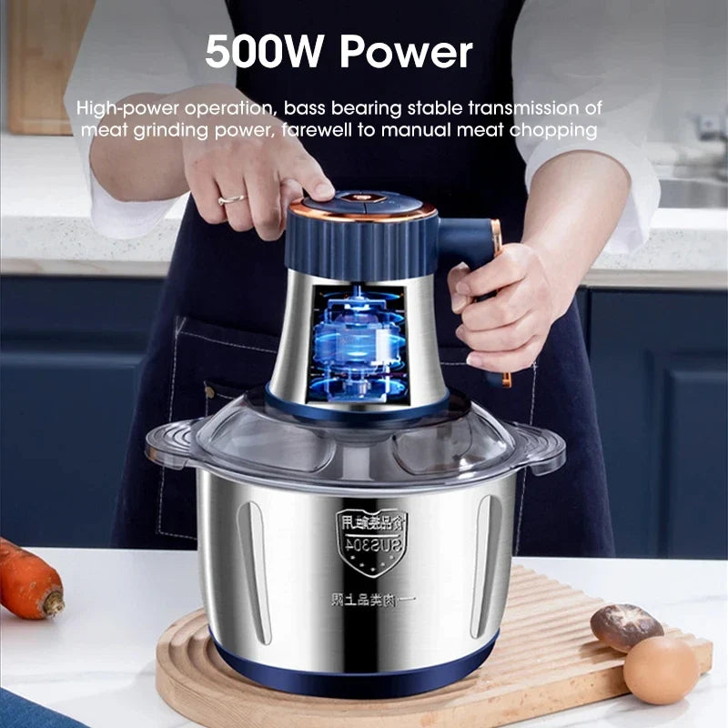 5L Electric Meat Grinder 304 Stainless Steel Food Chopper