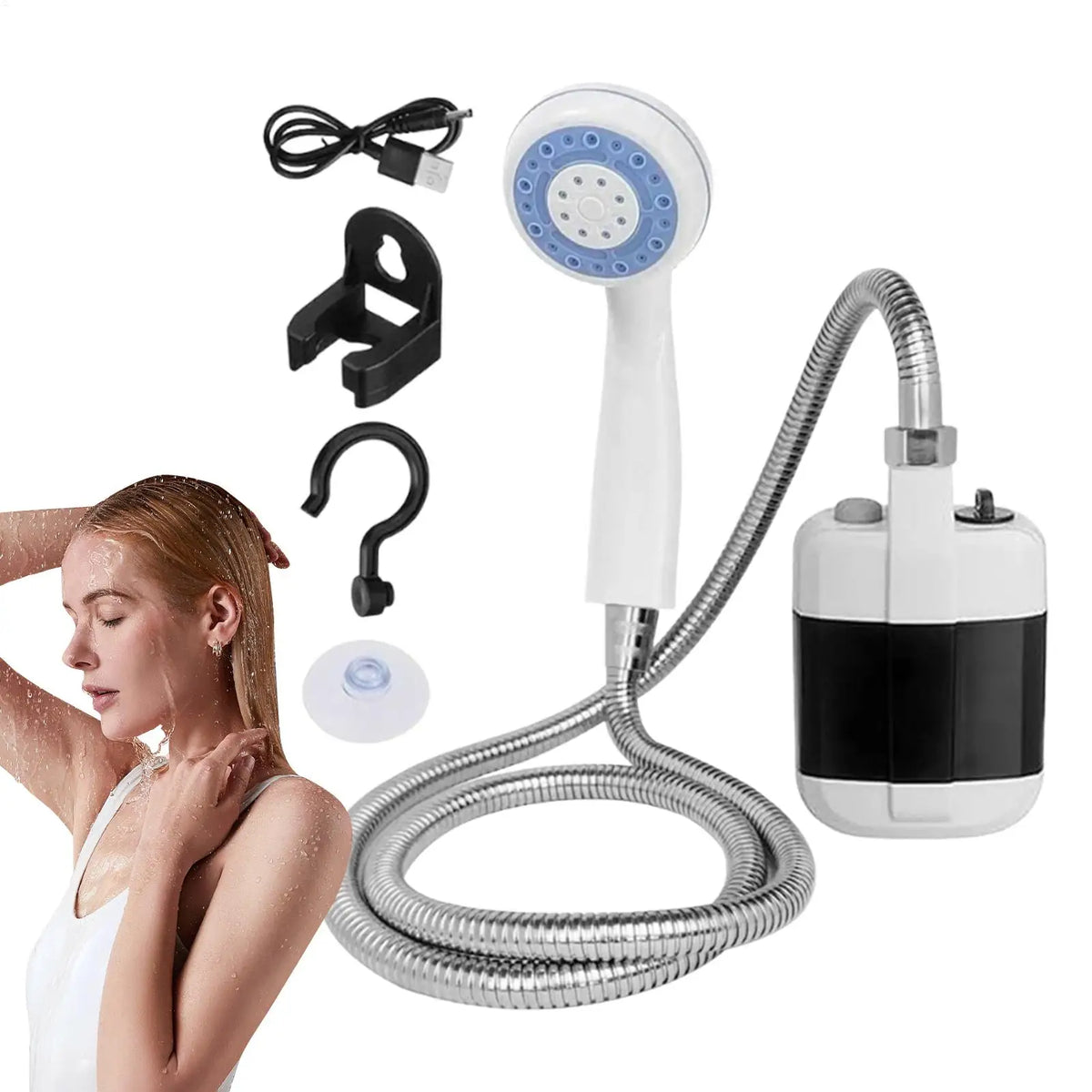 Camping Shower Rechargeable Outdoor Handheld Pet Washing Device