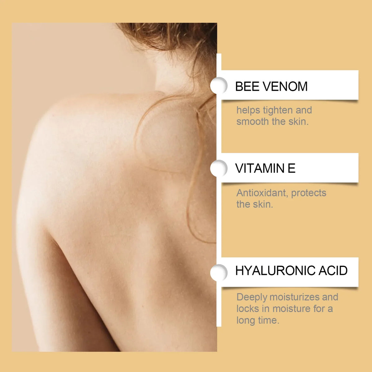 Bee Venom Roll-On Body Cream – Moisturizing Hydrating Lotion