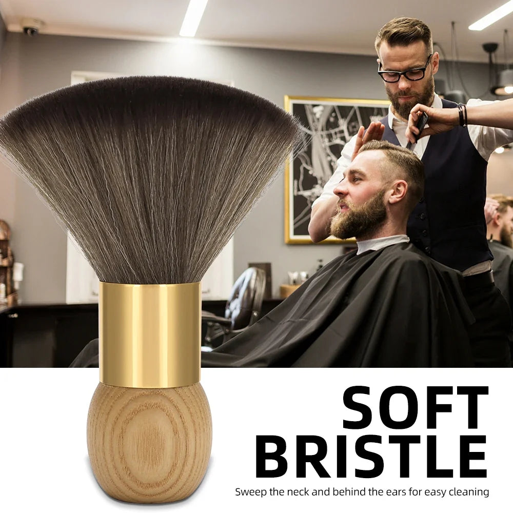 Professional Barber Neck Brush – Soft Hair Sweeping Tool