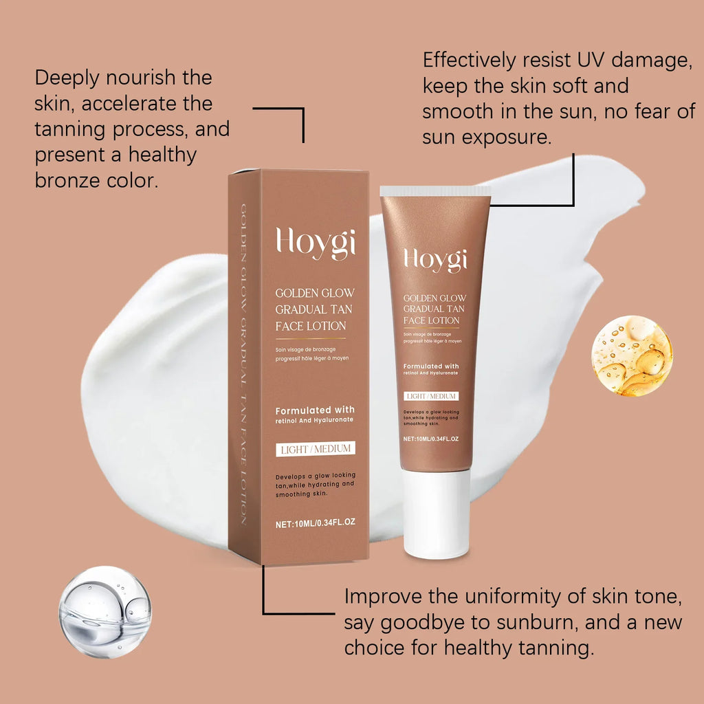 Hoygi Sunless Self-Tanning Lotion | Body Bronzer for Face & Body
