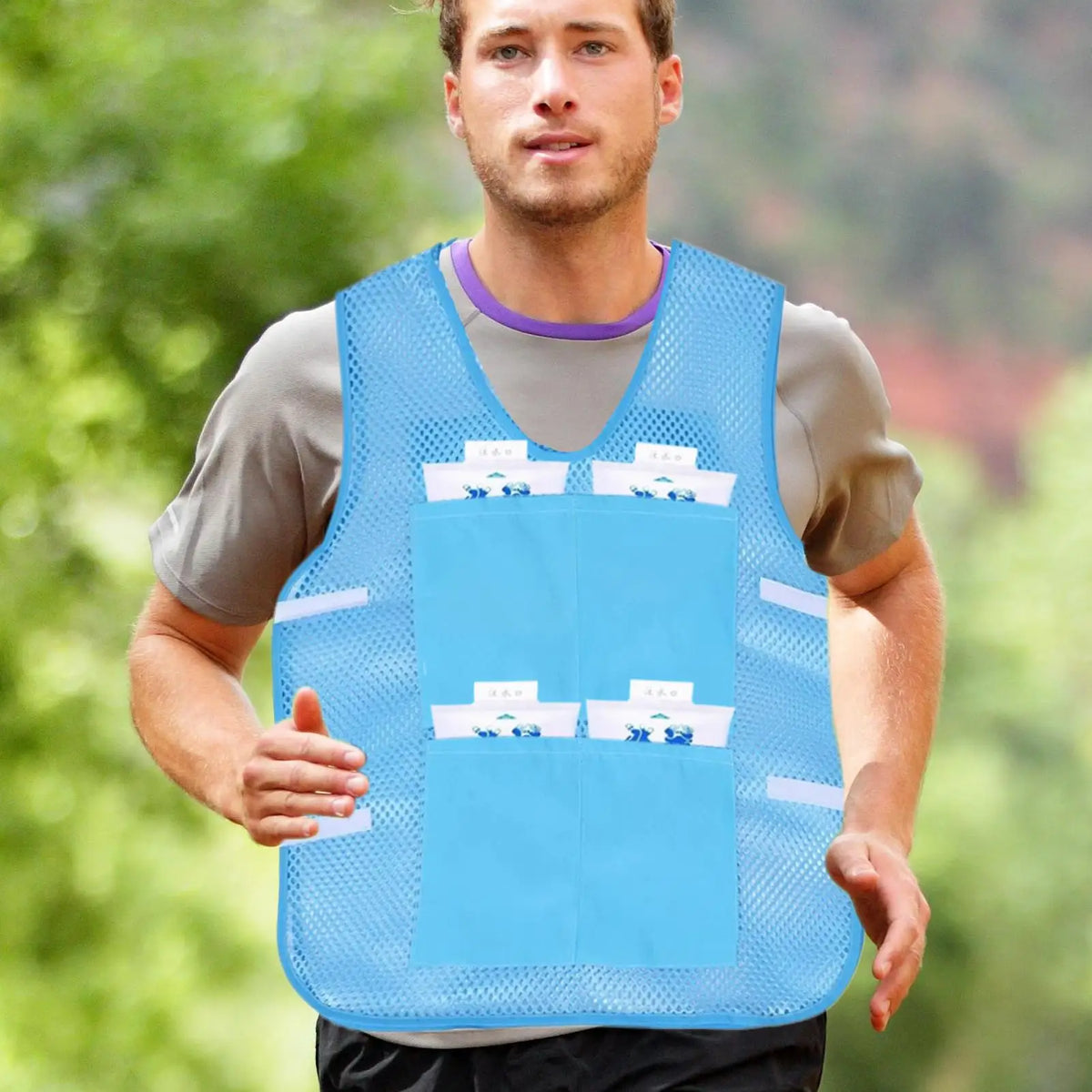 Ice Cooling Vest with 8 Ice Packs – Outdoor Work & Sports