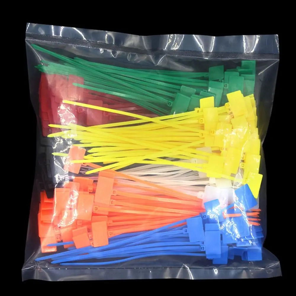 Plastic Loop Ties Markers Cable Easy Mark Nylon Tag Labels