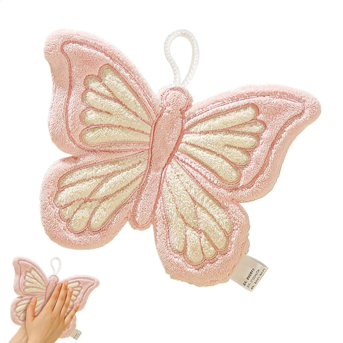 Butterfly Hand Towels – Soft Absorbent Coral Fleece Hanging Towel