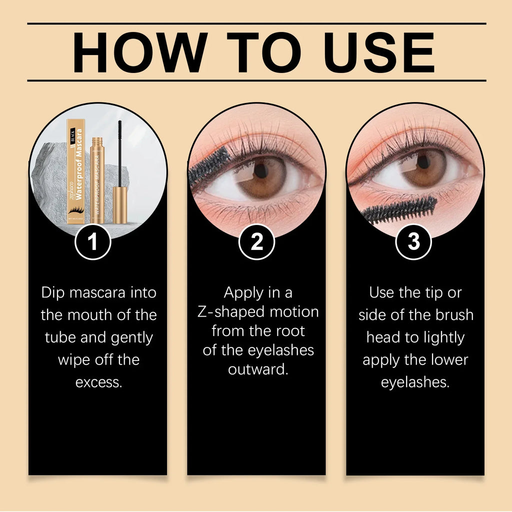 Zephoco Black Curling Mascara – Lengthening & Waterproof