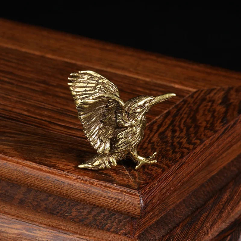 Mini Brass Eagle Statue – Opening Wing Sculpture Home & Office