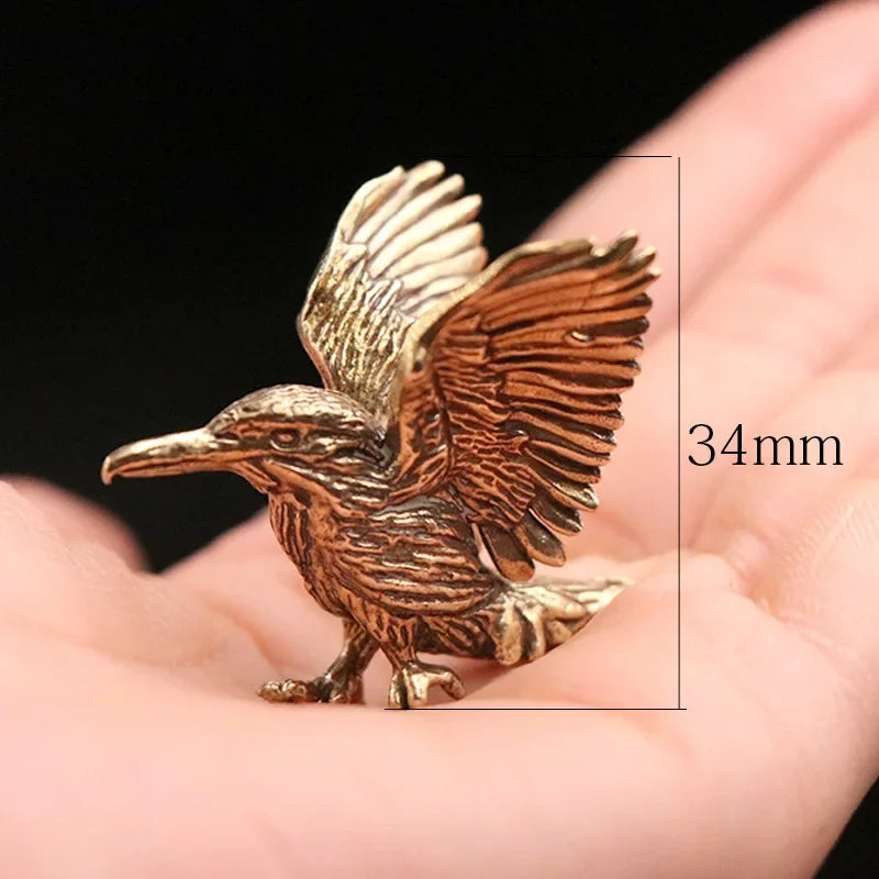 Mini Brass Eagle Statue – Opening Wing Sculpture Home & Office