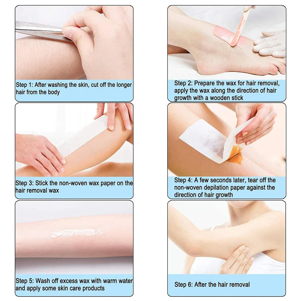 Alileader 100 Non-Woven Wax Strips – Body, Face & Bikini
