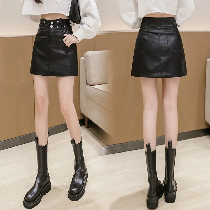 Women's High Waist PU Leather Shorts – Slim Fit S–2XL