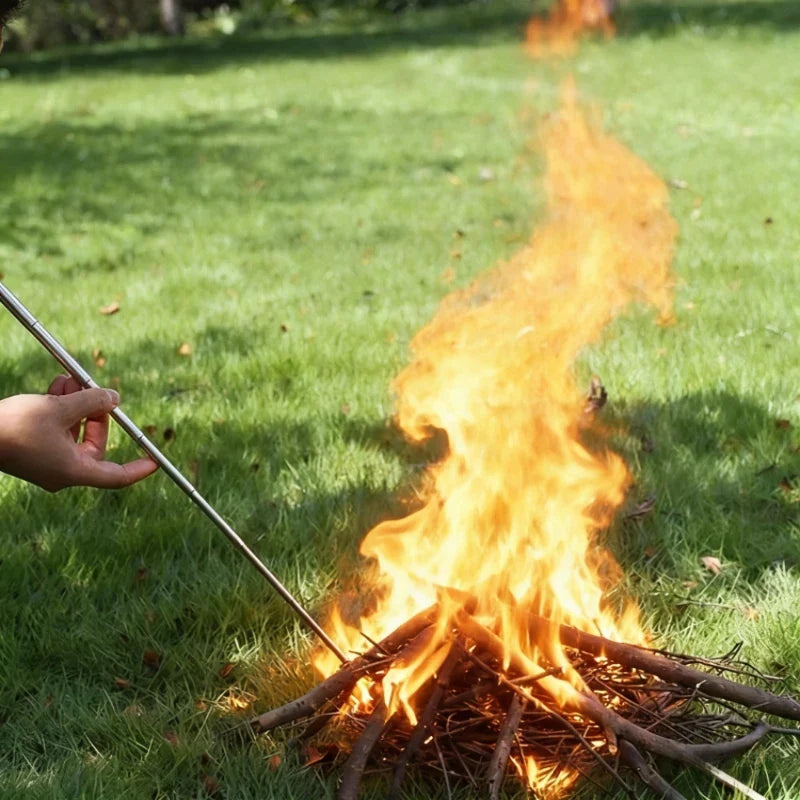 Retractable Stainless Steel Blow Fire Tube | Camping Fire Starter