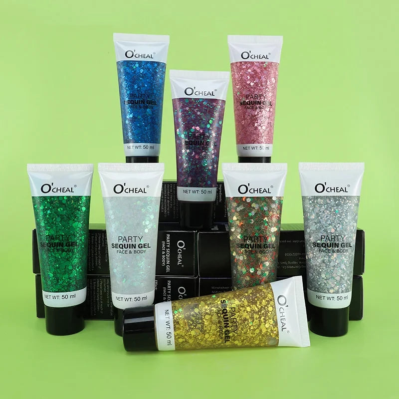 Party Sequin Glitter Gel – Waterproof & Sweat-Proof Body Glitter