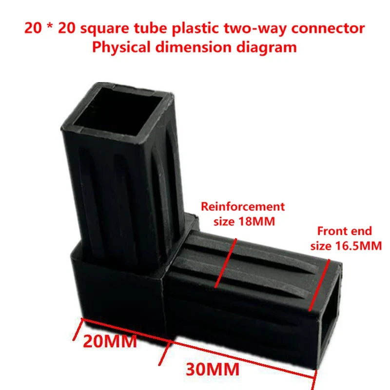 1 2 3 4- 5-way Cross Square Pipe Fittings 20X20Pipe Angle Code