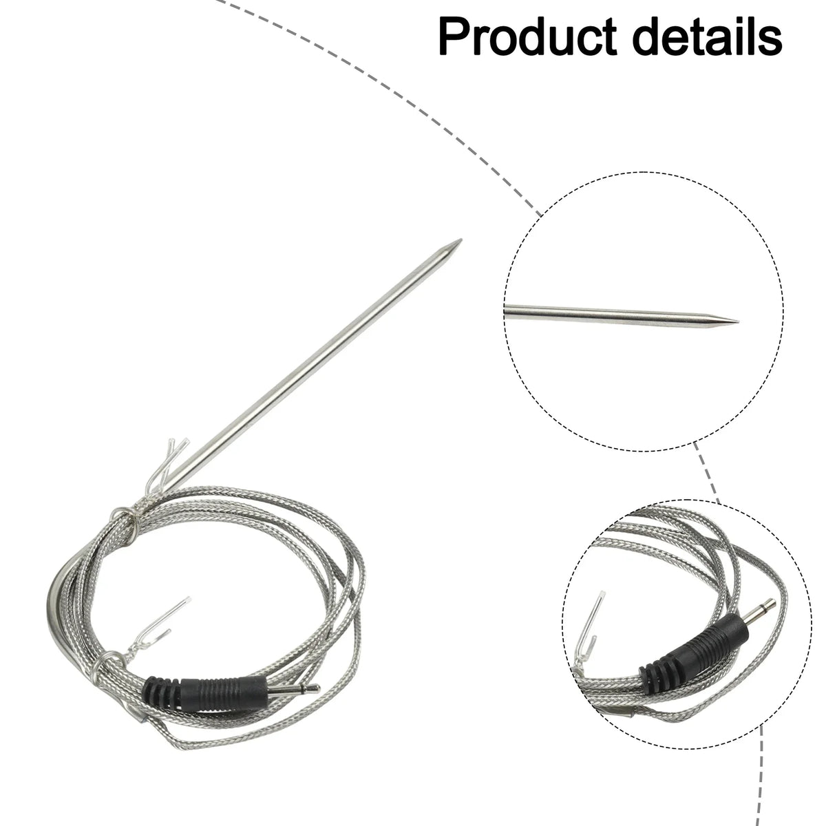 3-Pack BBQ Meat Thermometer Probes – DC2.5 Replacement Sensors