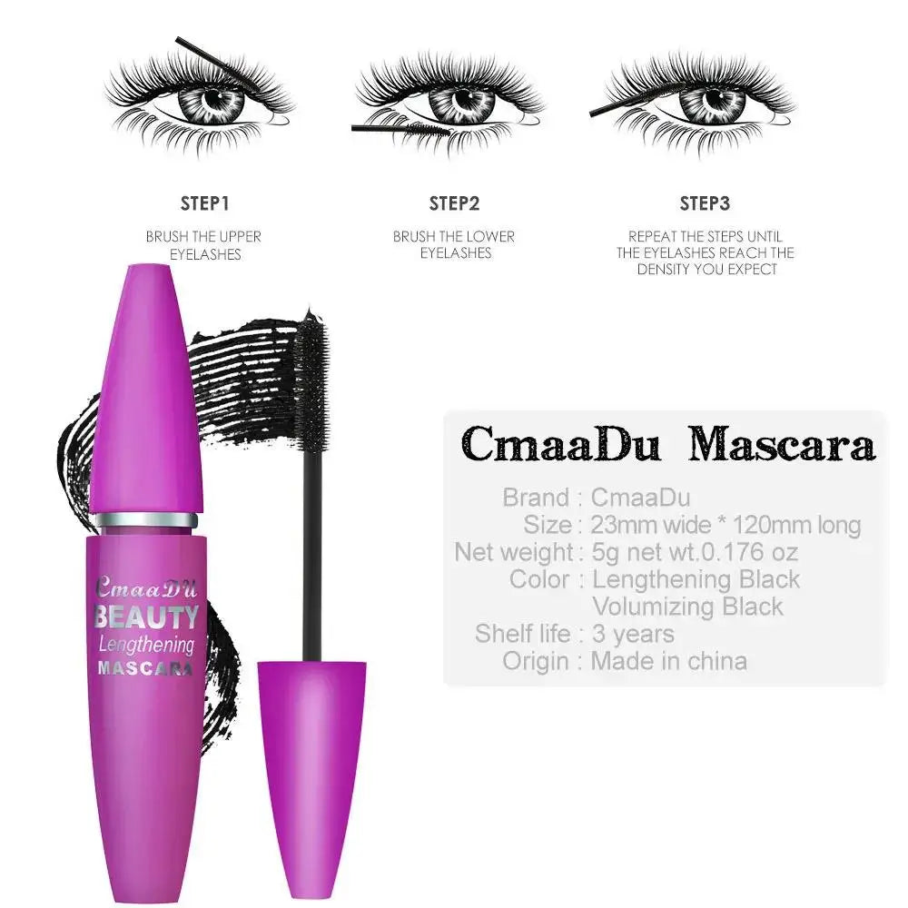 CmaaDu 4D Waterproof Volumizing Mascara – Lengthening & Curling