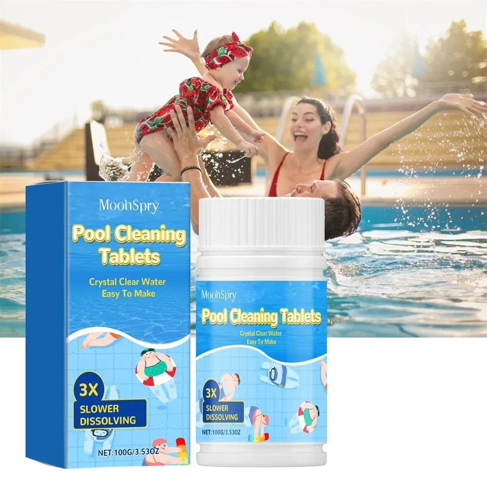Pool Cleaning Tablets – Chlorine, Algaecide & Clarifier | All Pools