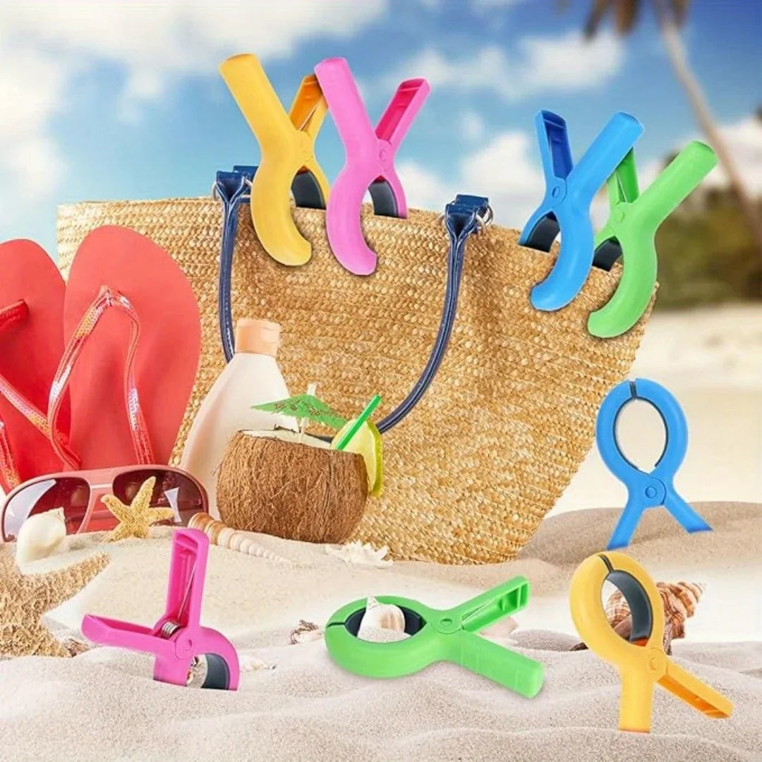 Heavy-Duty Beach Towel Clips for Pool & Cruise Chairs (4/8 Pcs)