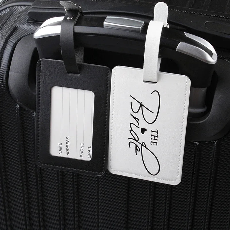 Bride & Groom Luggage Tag Passport Cover Set | Wedding Gift
