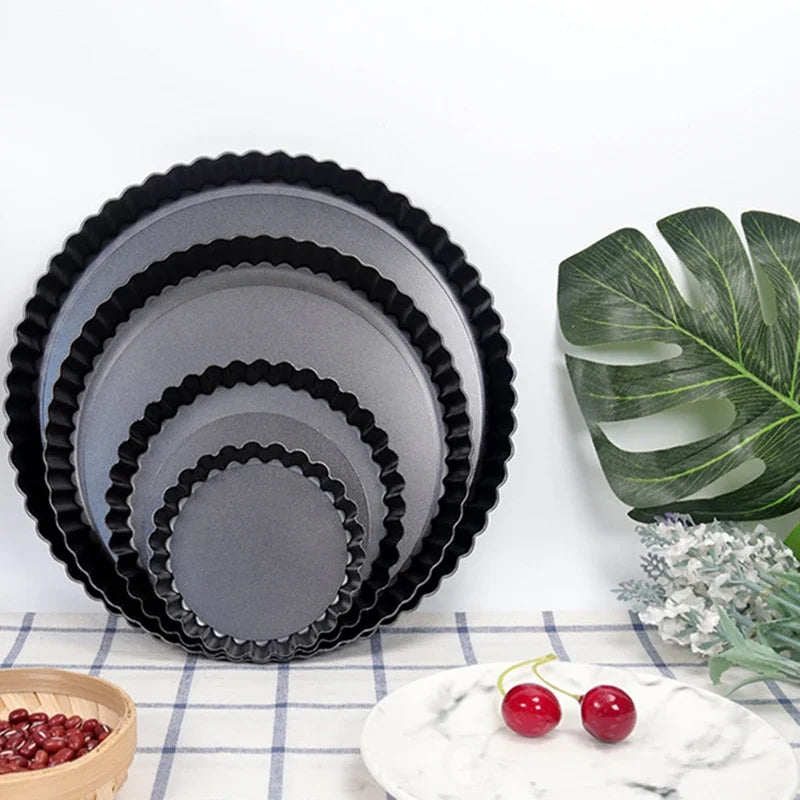 6-Pc Non-Stick Tart & Quiche Pan Set | 4" Carbon Steel Molds