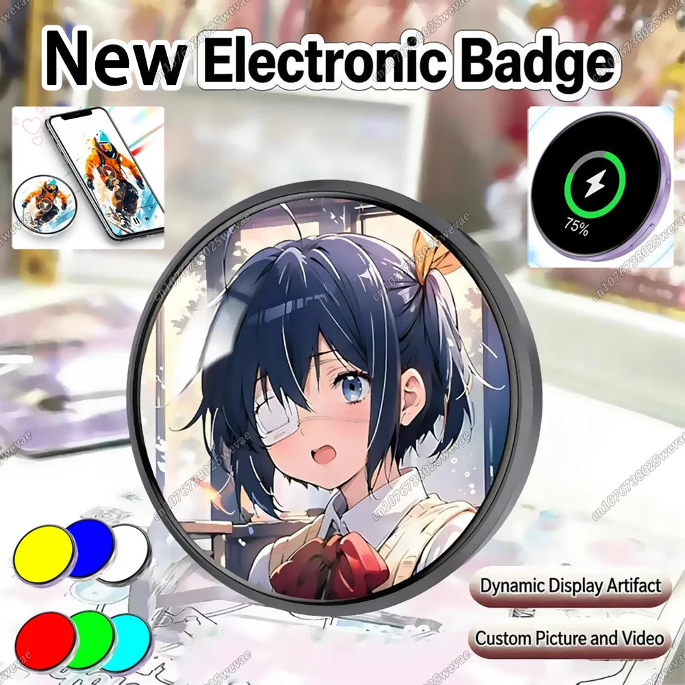 M3 Anime Smart Electronic Badge – 1.95" Touch Screen Bluetooth