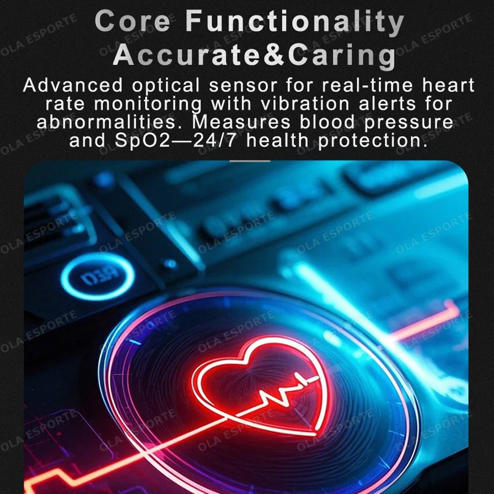 Men Women Bluetooth Call Smart Watch Heart Rate Blood Oxygen Sleep