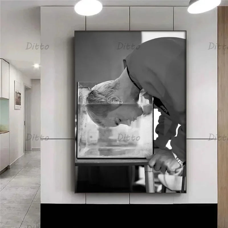 Eminem Vintage Hip Hop Canvas Wall Art | Minimalist Music Print