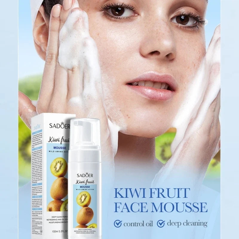 SADOER Kiwi Amino Acid Cleansing Mousse 150ml | Facial Cleanser