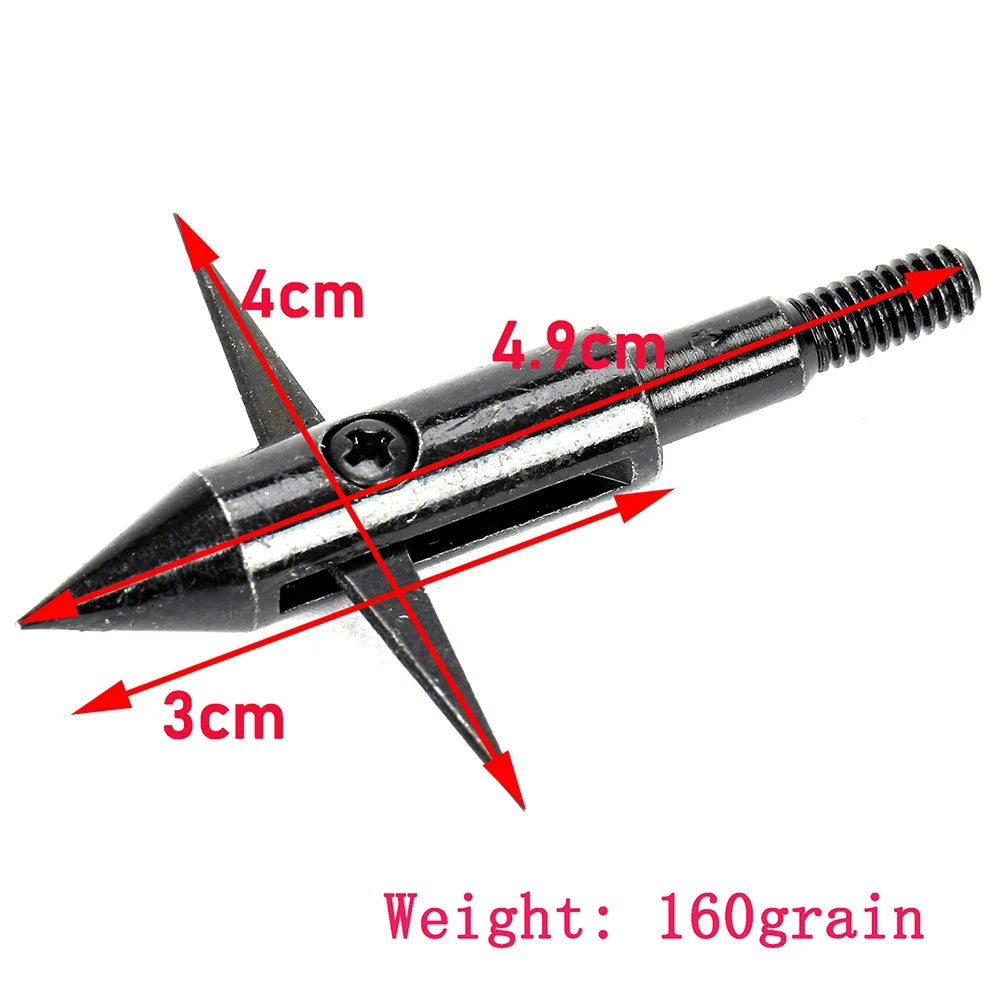Carbon Steel Arrowheads Archery Broadheads Hunting Arrow Heads Tips