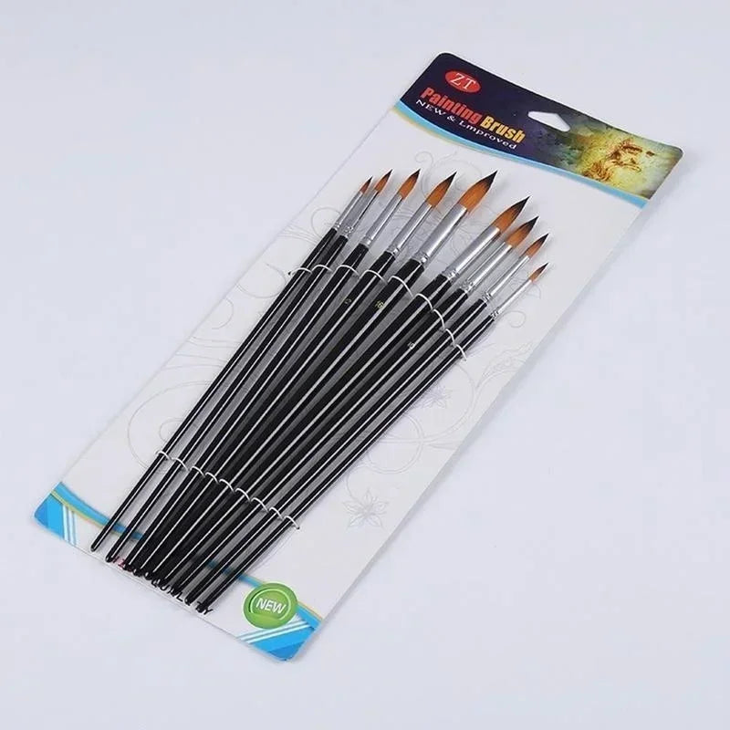 Long Handle Nylon Watercolor Brush Acrylic Painting Brushes Gouache