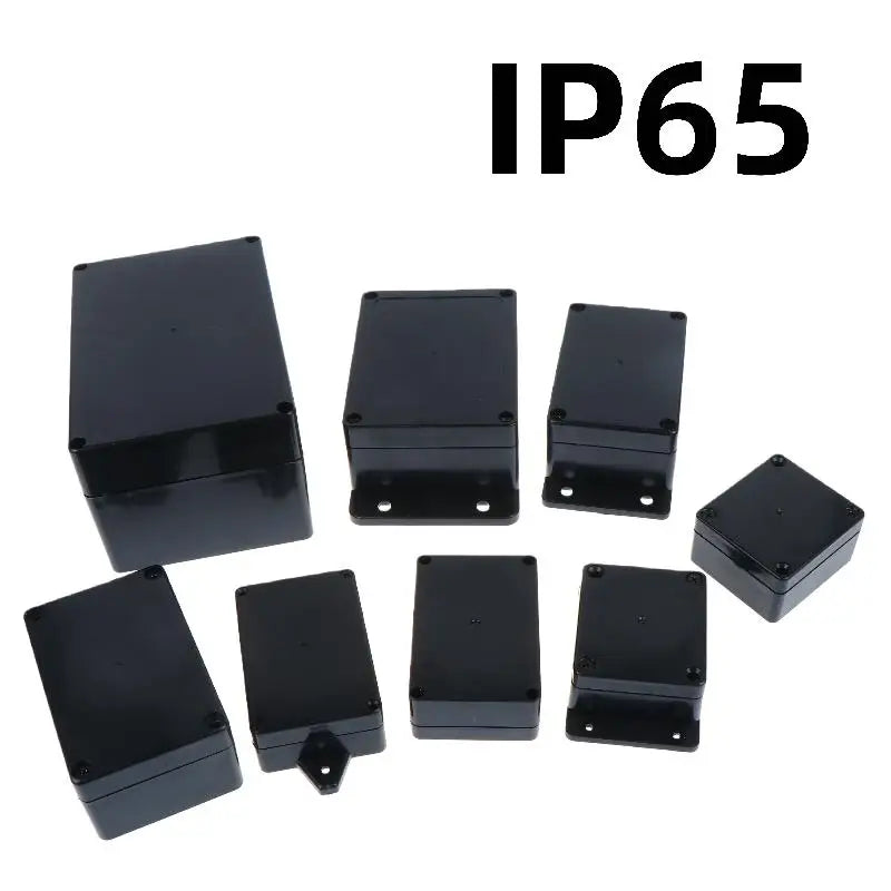 1 Plastic Electronic Project Instrument Case IP65 Waterproof Black