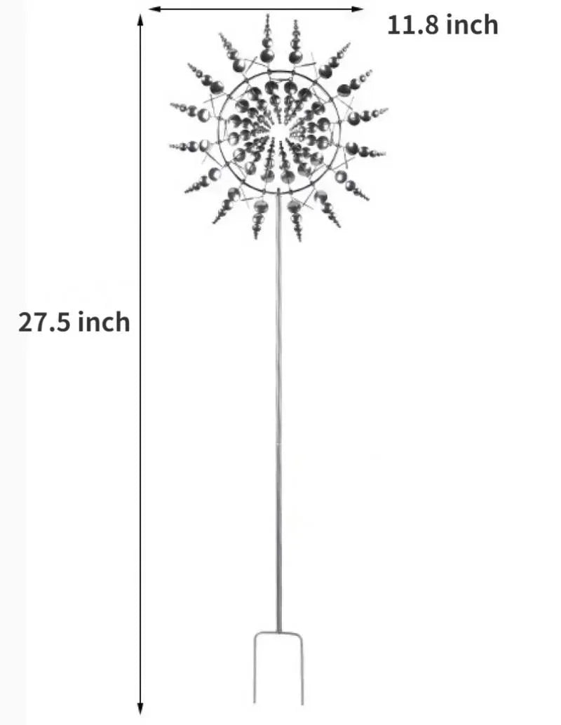 Metal Garden Windmill Wind Spinner – Rotating Outdoor Sculpture