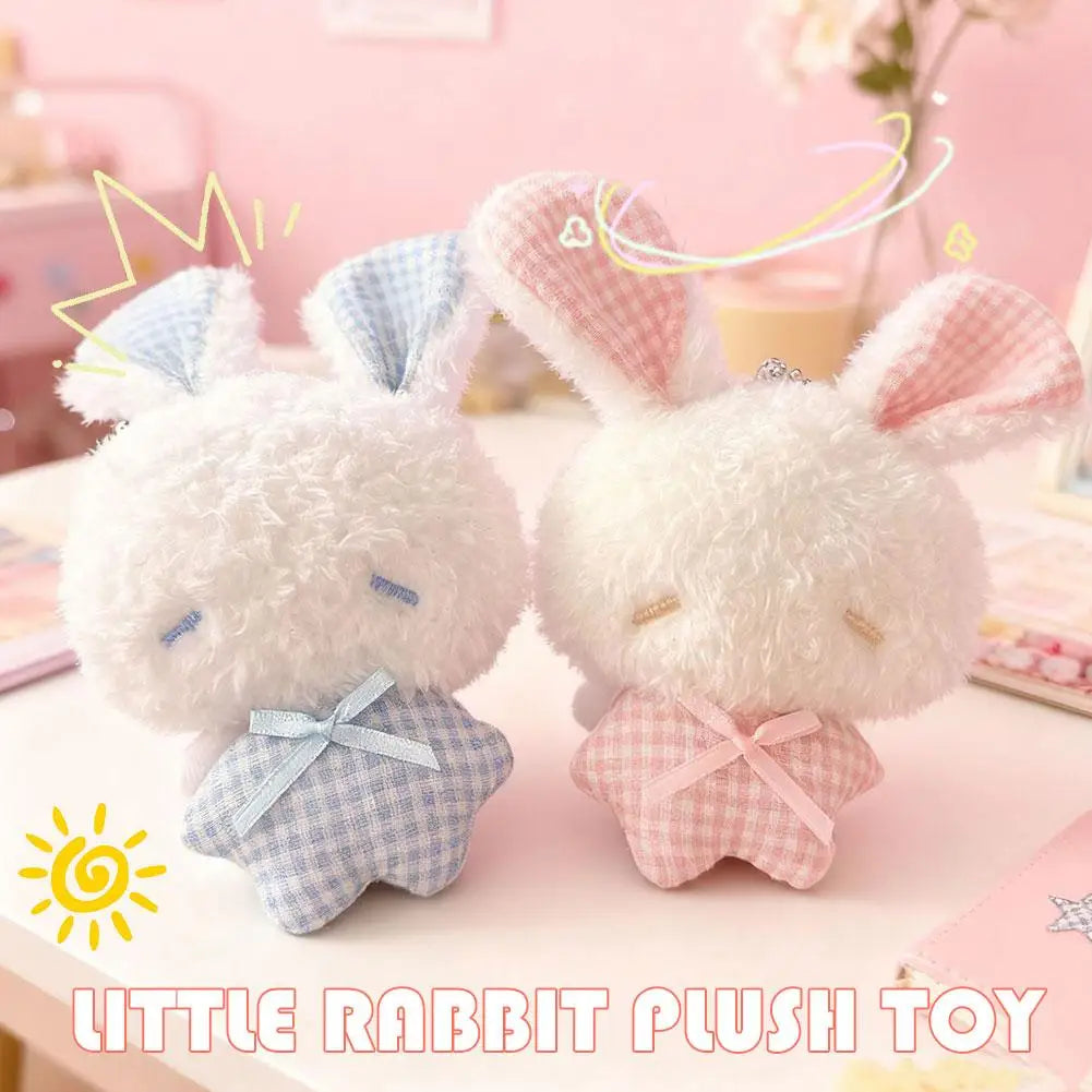 Mini Angel Bunny Plush Keychain – Kawaii Rabbit Stuffed Toy