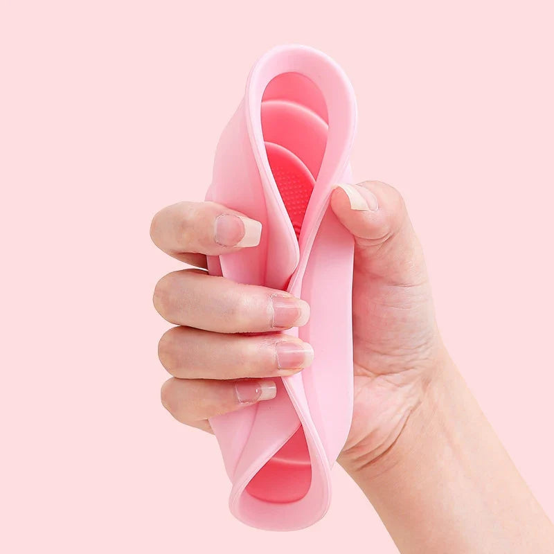 Foldable Silicone Makeup Brush Cleaning Bowl | Washing Tool