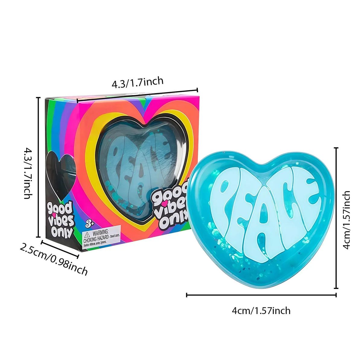 Squishy Heart Fidget Toy | Soft Slow Rising Sensory Squeeze Ball
