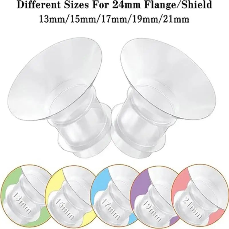 Breast Flange Converter Inserts 13–21mm Soft Silicone + Size Guide