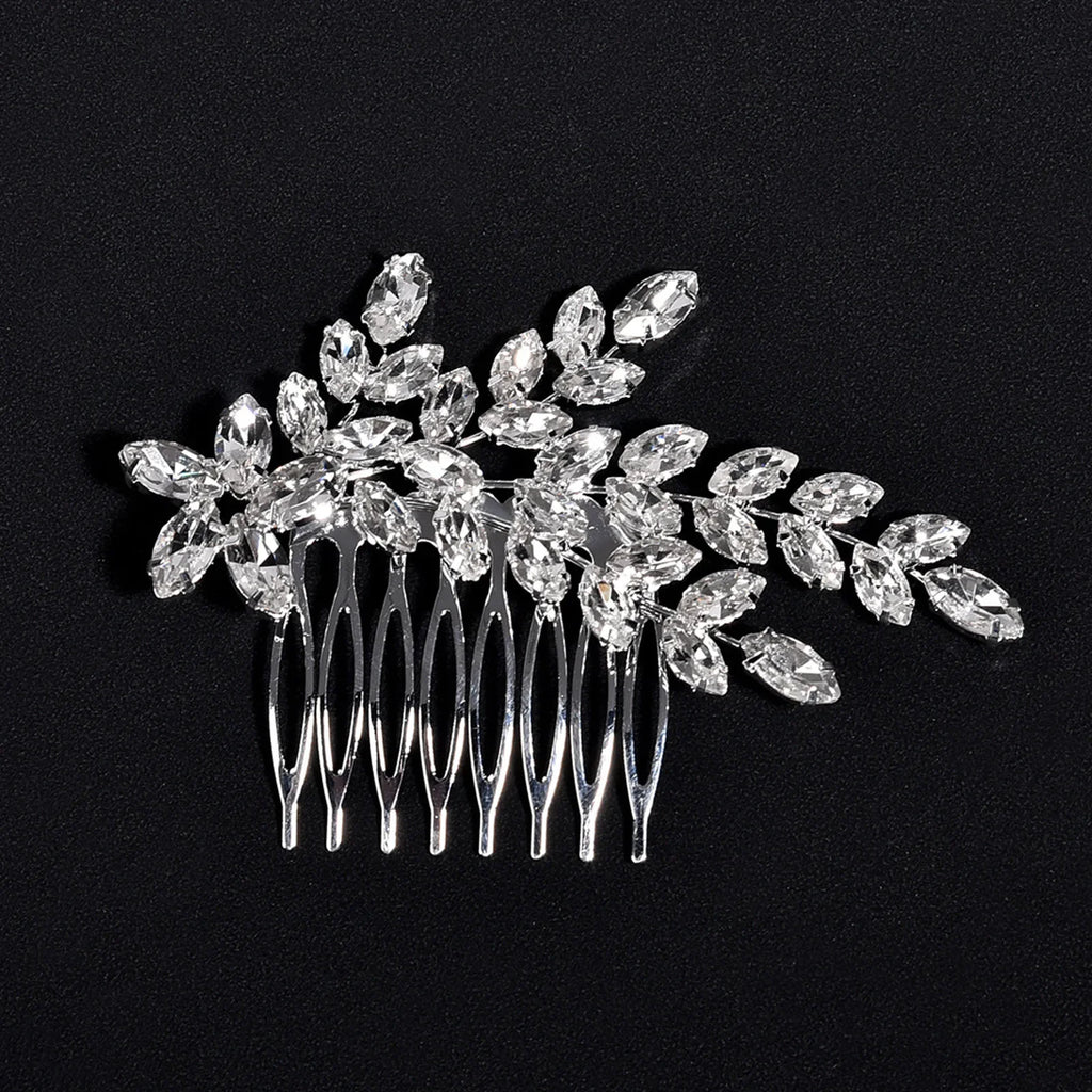 Glittering Crystal Hair Comb Fork | Elegant Messy Bun Maker