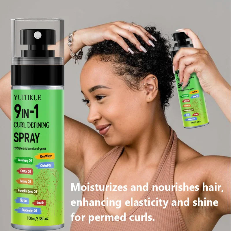 YUITIKUE Anti-Frizz Curl Enhancer Spray | Keratin & Biotin