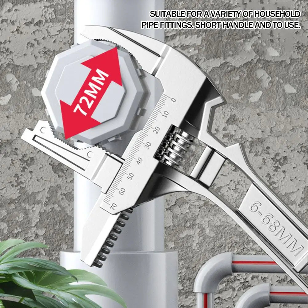 Adjustable Pipe Wrench 6-68mm | Aluminum Alloy Spanner Tool