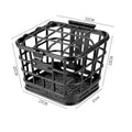 Black Detachable Bike Front Basket with Lid | Electric Bike
