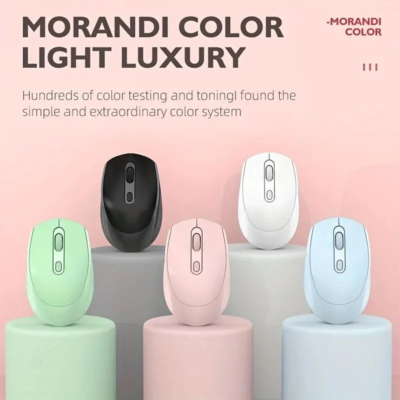 Rechargeable Dual Mode Wireless BT Mouse Bluetooth 5 2+USB Receiver