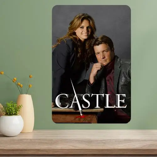 Castle TV Show Metal Poster Sign – Retro Aluminum Wall Art