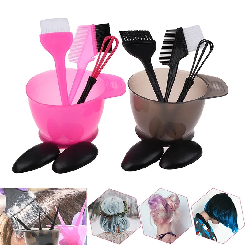 5-Pc Hair Coloring Brush & Bowl Set – Bleaching Dye Kit