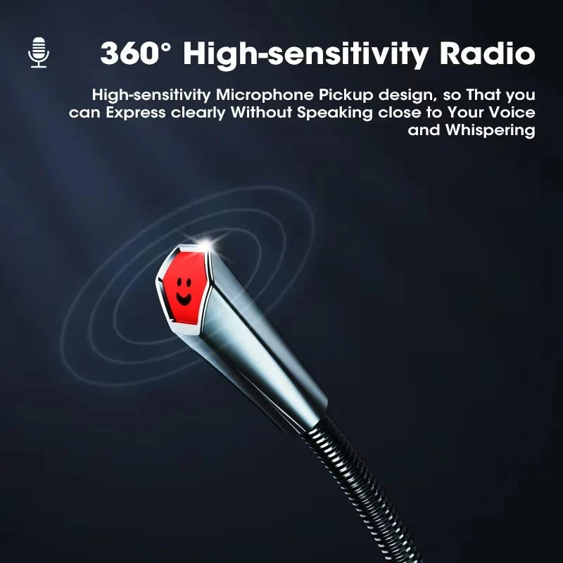 Mini 3.5mm Wired Condenser Microphone for PC Laptop Notebook